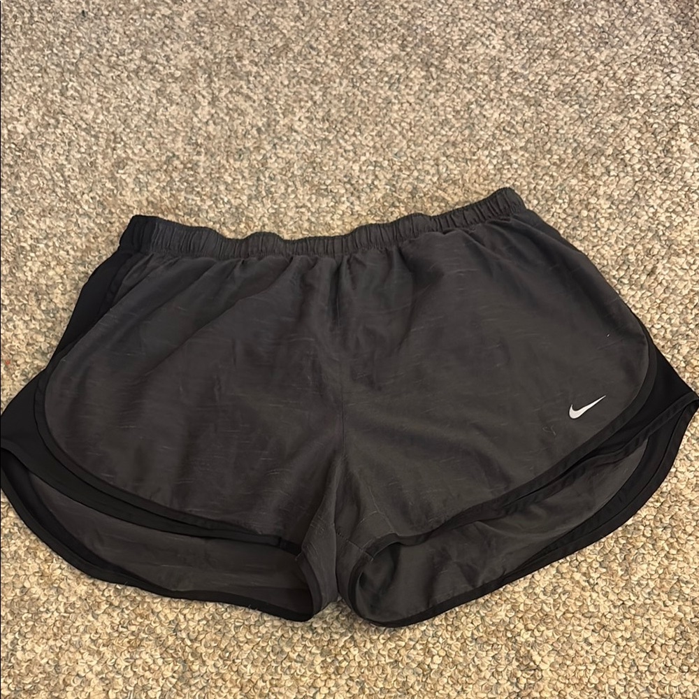 Nike Black and Gray heathered athletic shorts